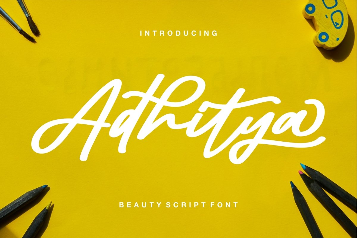 Adhitya - Beauty Script Font example image 1