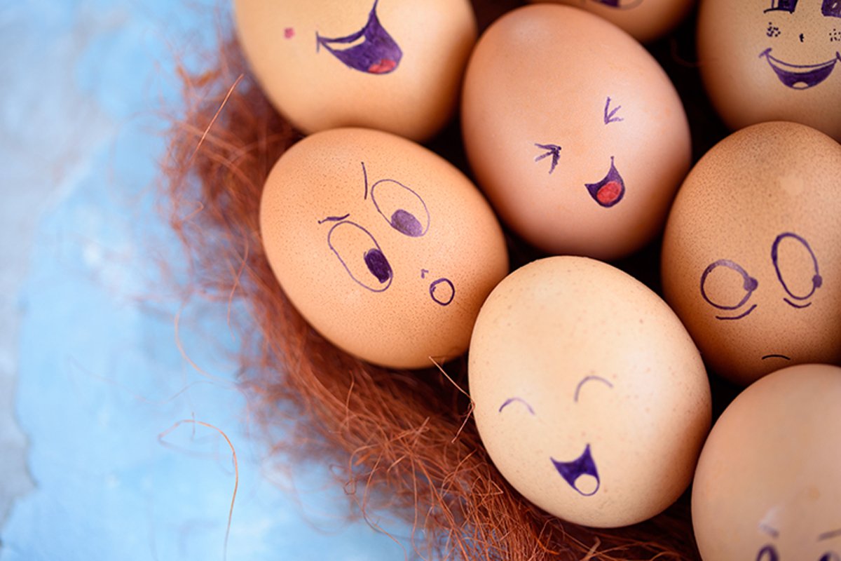 Eggs with different emotions example image 1