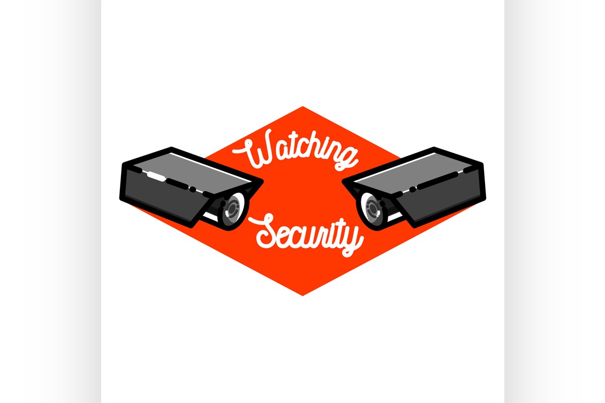 Color vintage security emblem example image 1