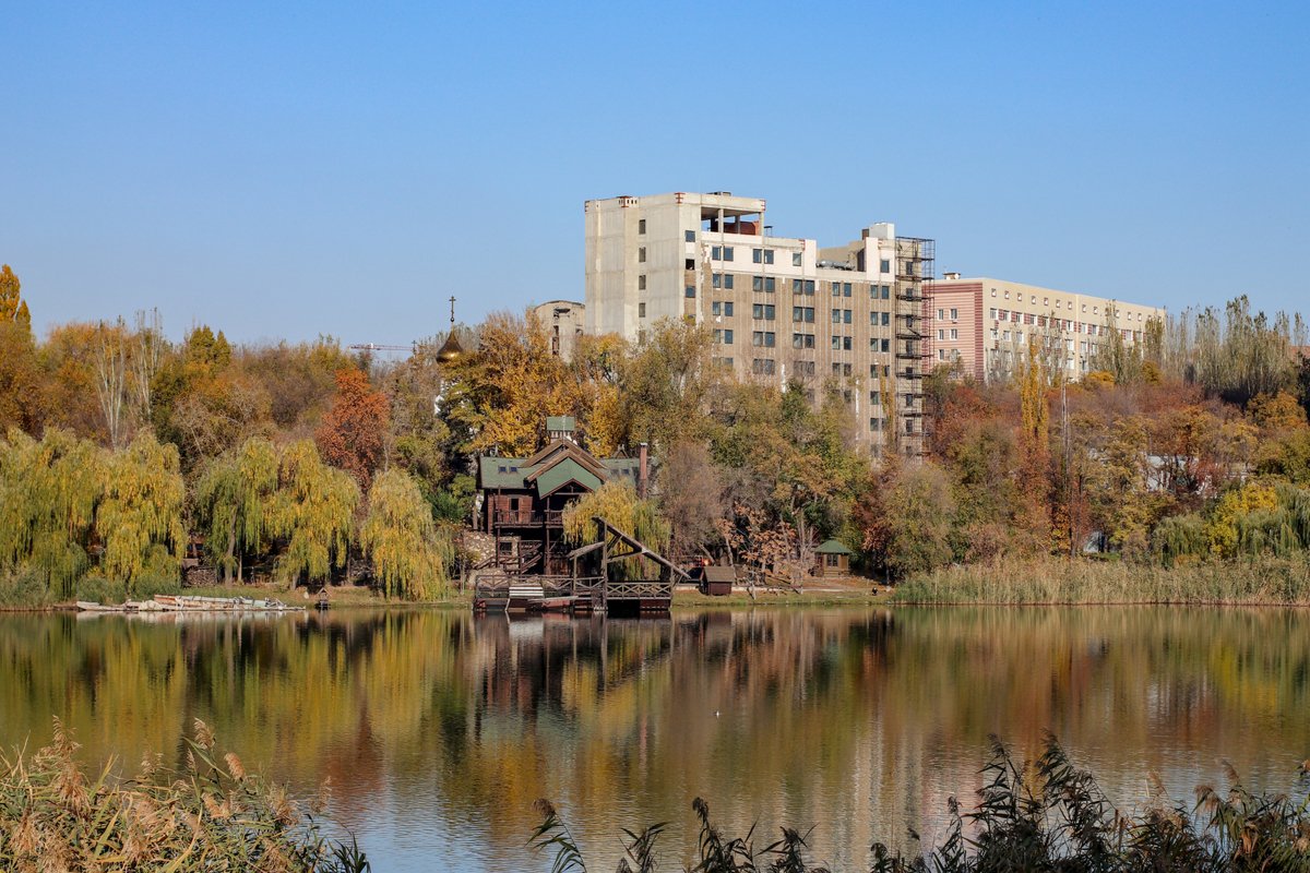 urban landscape view of the building and the forest example image 1