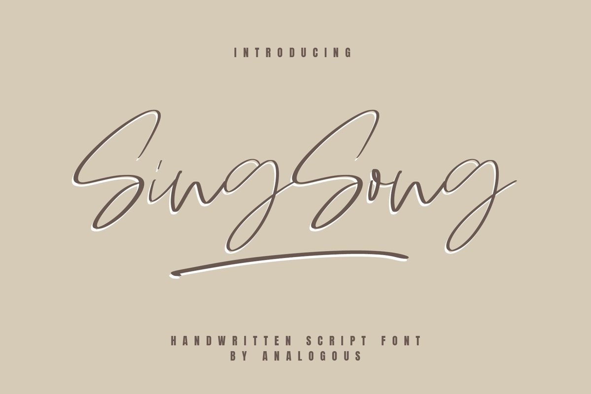 Sing Song | Handwritten Script Font example image 1