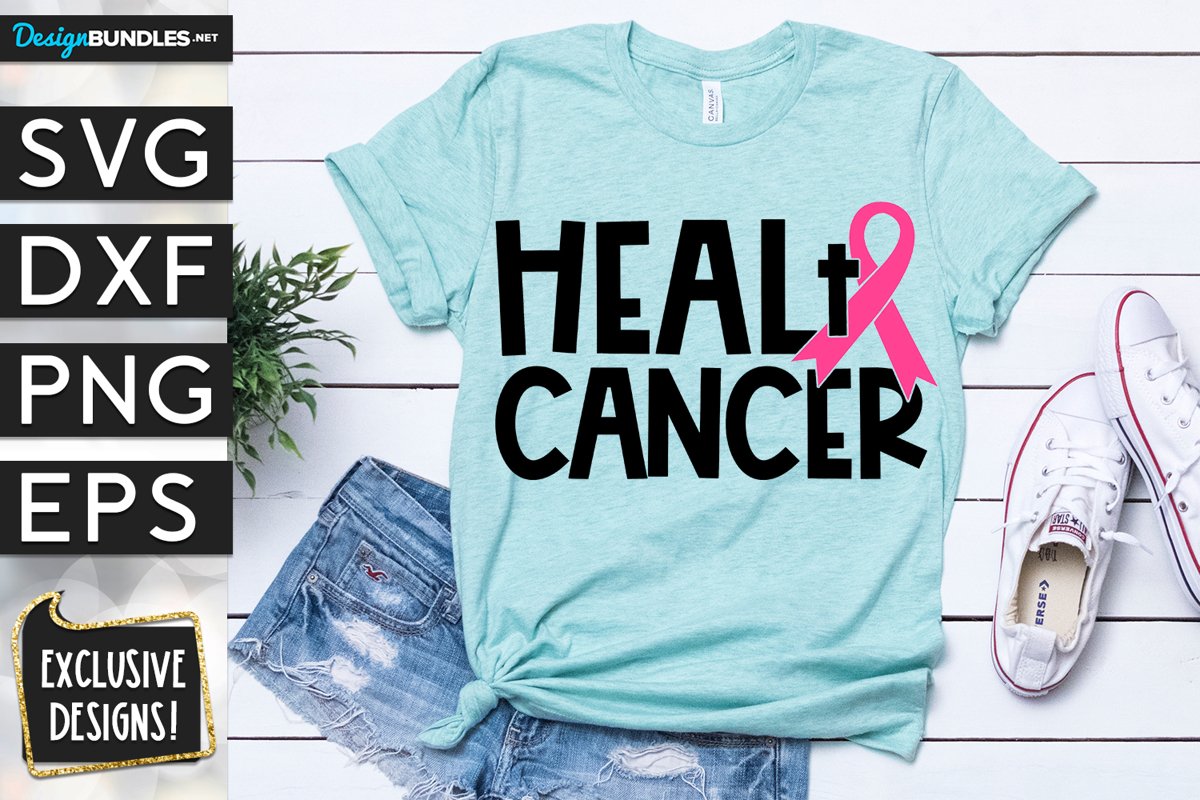 Heal Breast Cancer SVG DXF PNG EPS example image 1