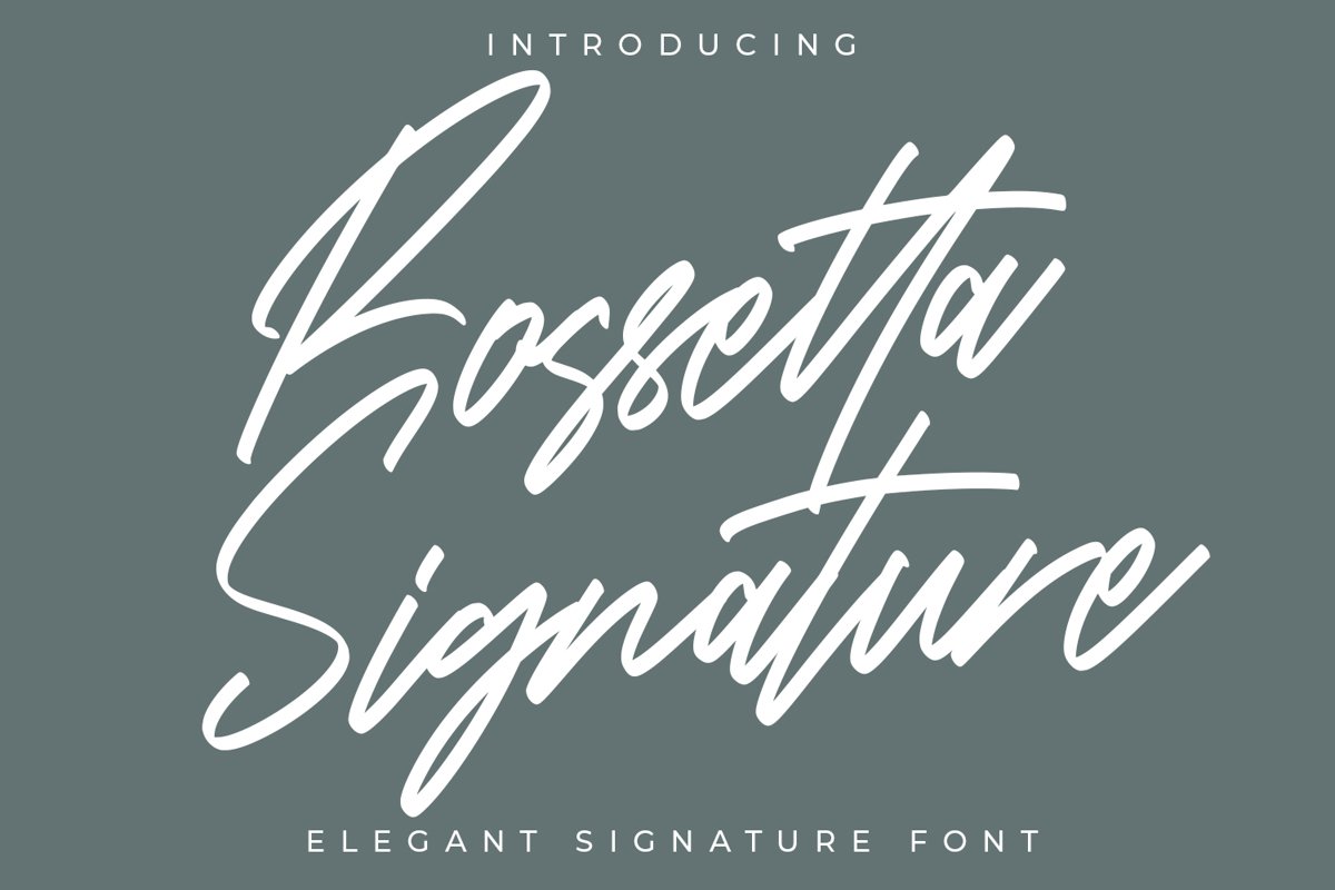 Rossetta - Signature Fonts example image 1
