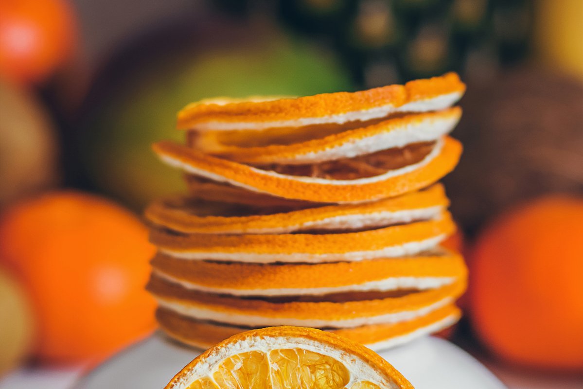 Dried homemade healthy fresh dehydrated slices of fruits. example image 1