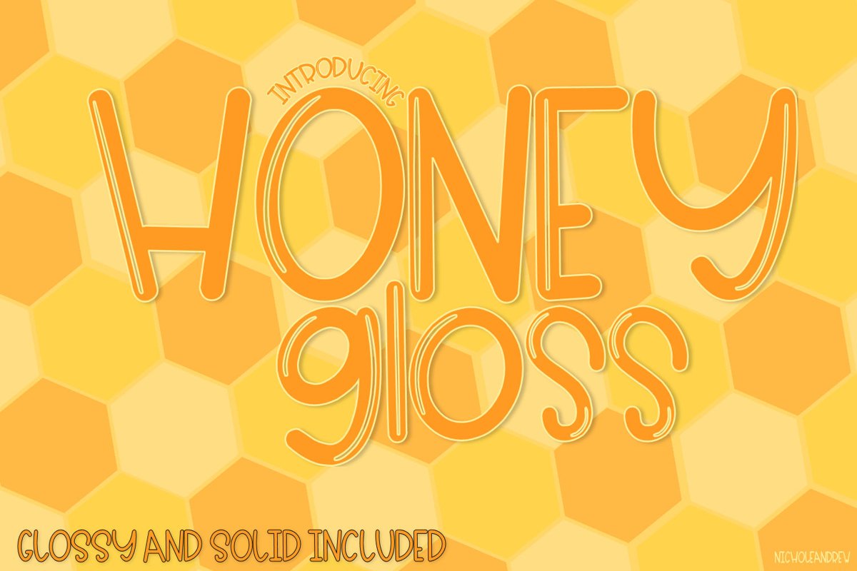 Honey Gloss - A Glossy & Solid Font Pair example image 1