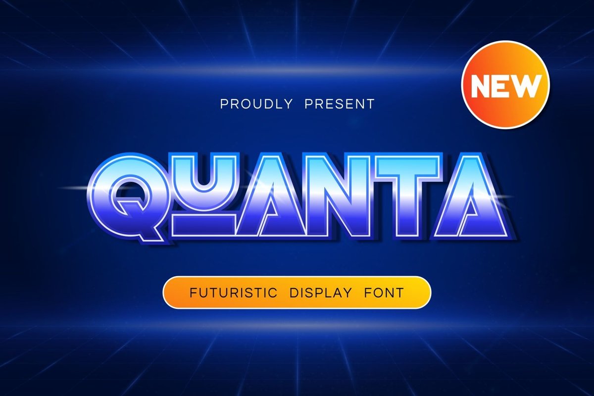 Quanta - Futuristic Playful Font example image 1