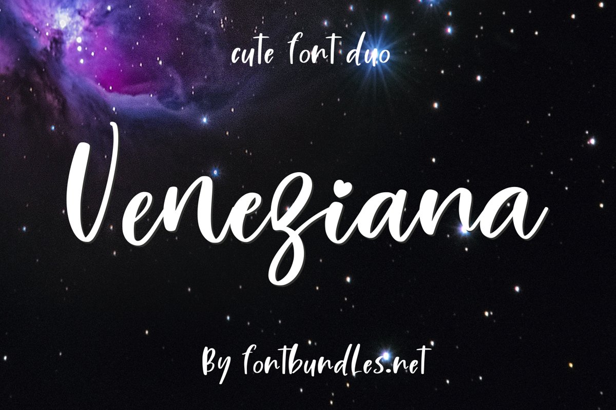 Veneziana Cute Font duo example image 1