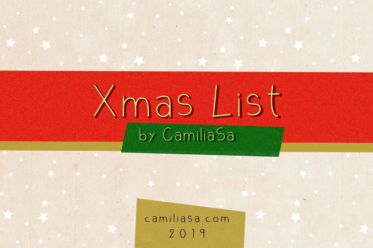 Xmas List Regular - A festive Christmas sans serif font ! example image 1