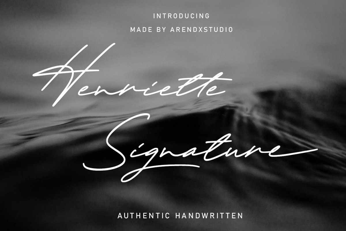 Henriette Signature Script Font example image 1
