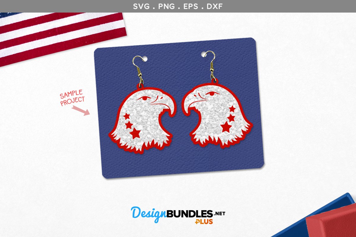 Eagle Earrings Template example image 1