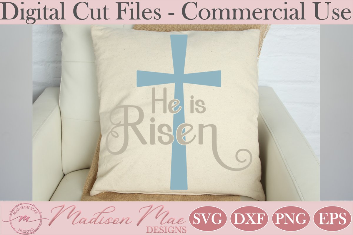 He Is Risen SVG, Jesus SVG, Easter Cut File example image 1