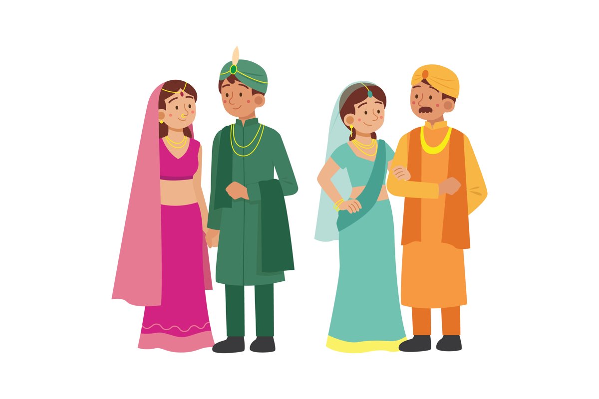 Indian Wedding Character Collection example image 1