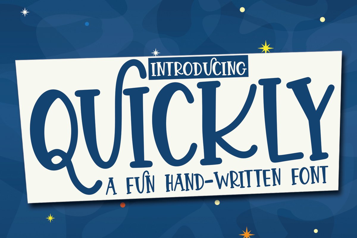 Quickly - A Fun Hand-Written Font example image 1