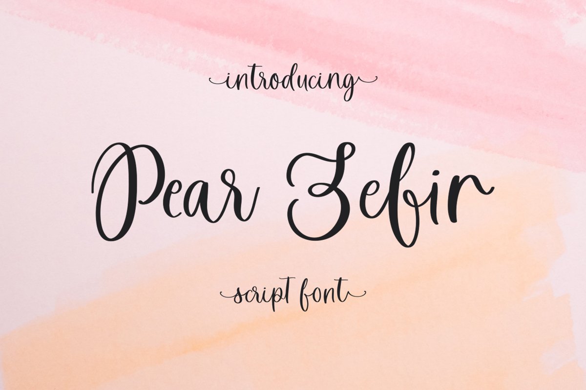 Pear Zefir Script Font example image 1