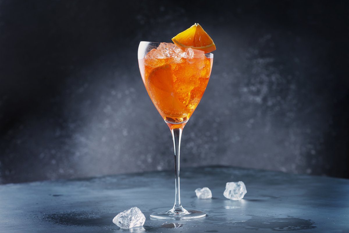 Traditional Italian aperitif Aperol Spriz with orange example image 1
