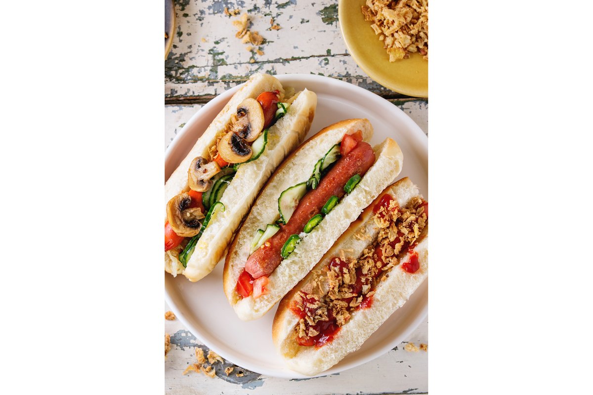 Assortment of homemade hot dogs example image 1