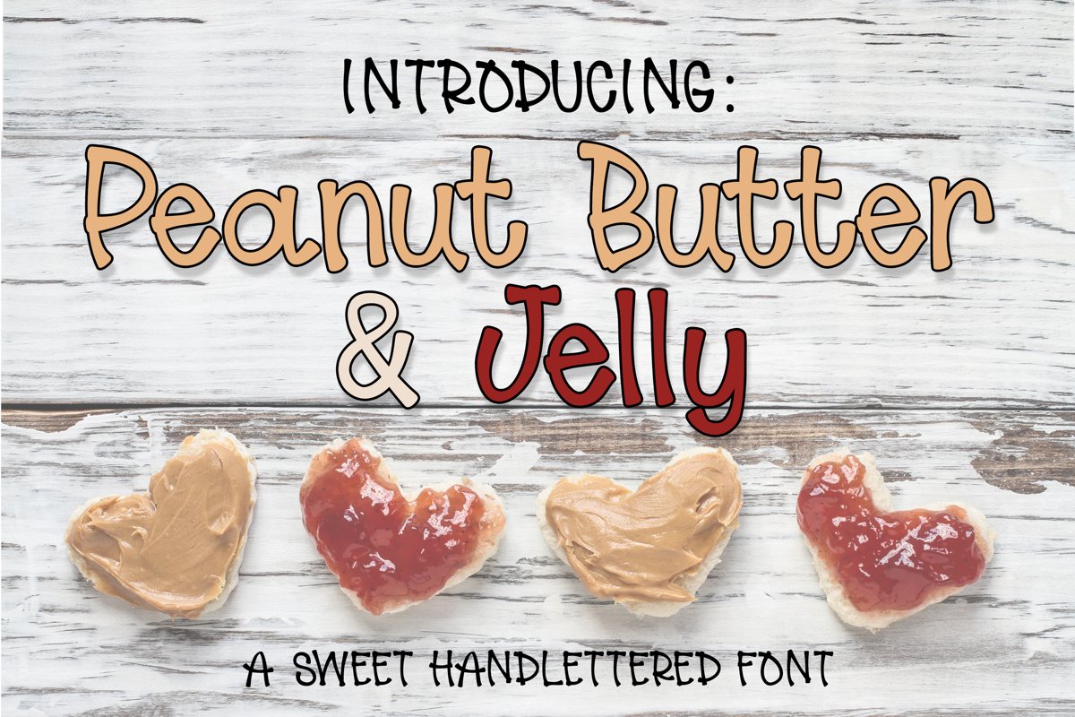 Peanut Butter & Jelly Font - Hand Lettered example image 1