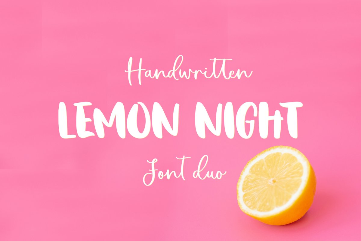 Lemon Night Font Duo example image 1