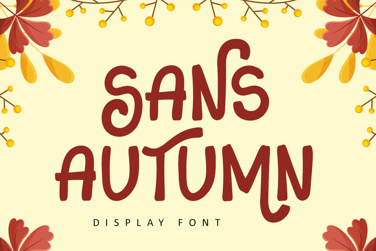Sans Autumn - Display Font example image 1
