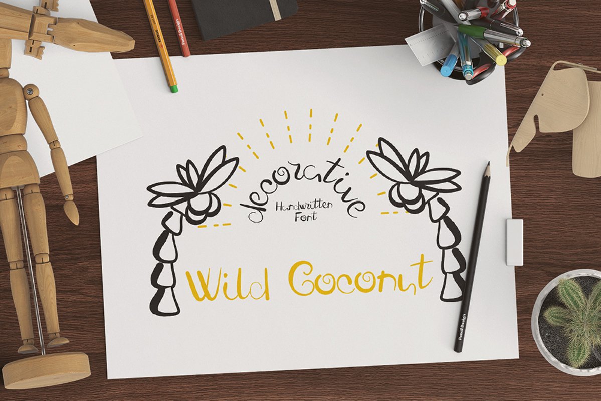 Fresh Wild Coconut decorative FONT example image 1