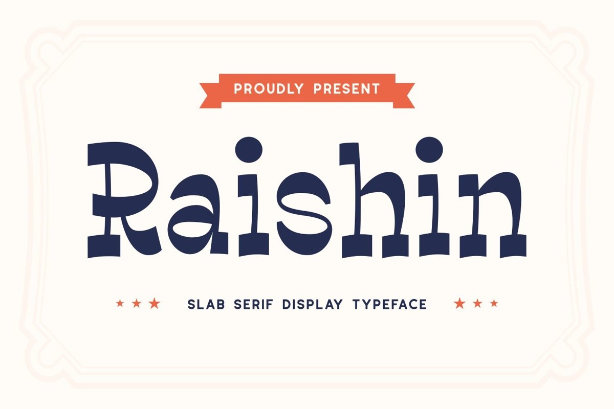 Raishin - Slab Serif Display Typeface example image 1