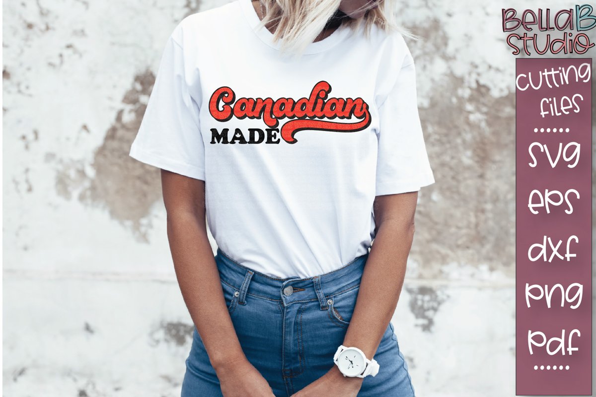 Canadian Made SVG File, Retro Canada SVG File example image 1