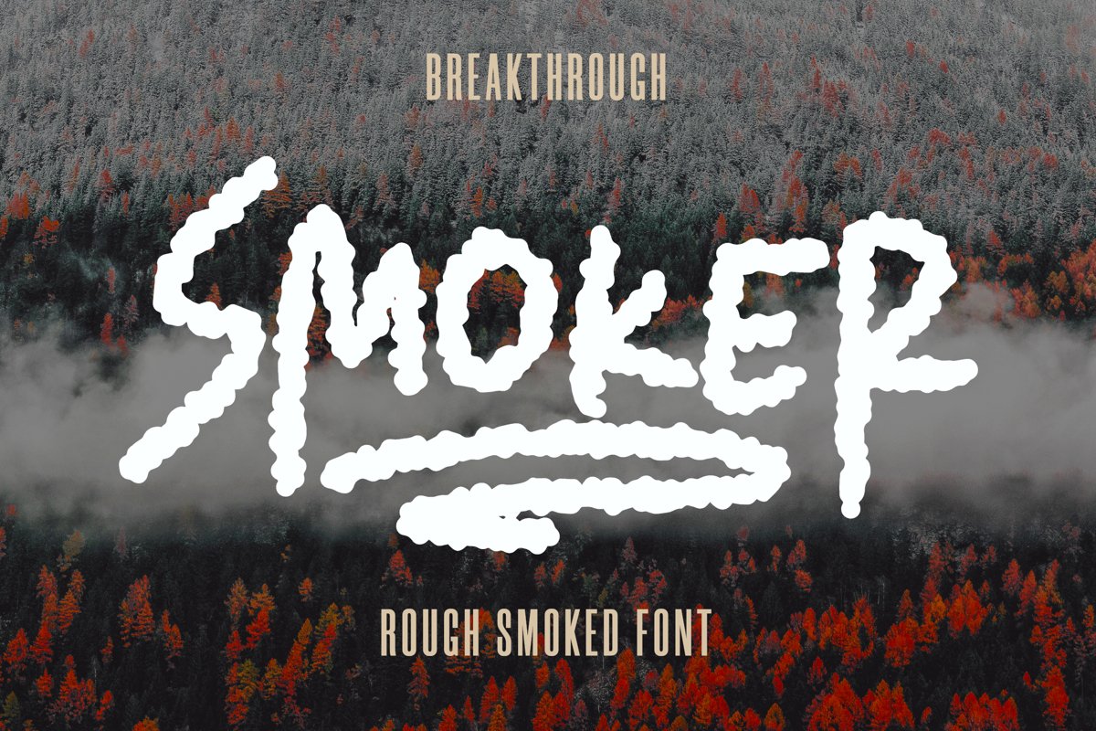 Smoker - Rough Smoked Font example image 1