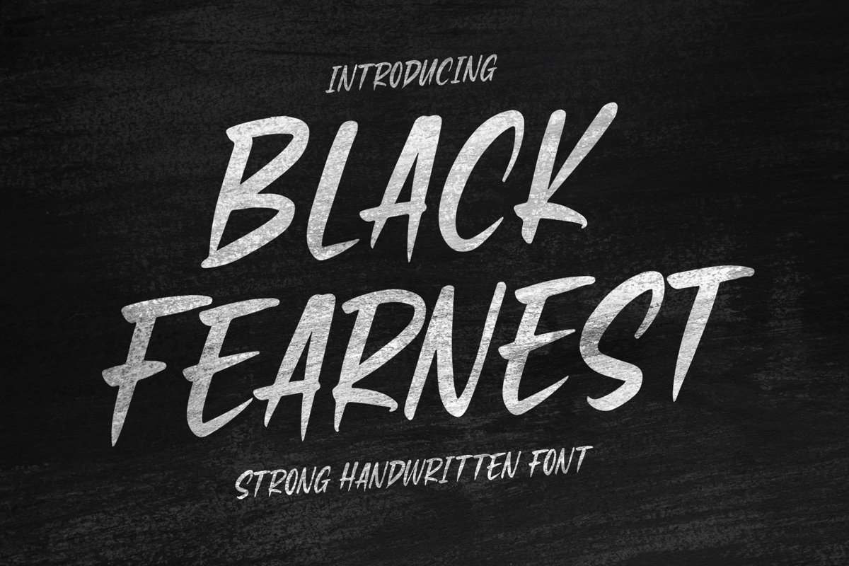 Black Fearnest - Strong Handwritten Font example image 1