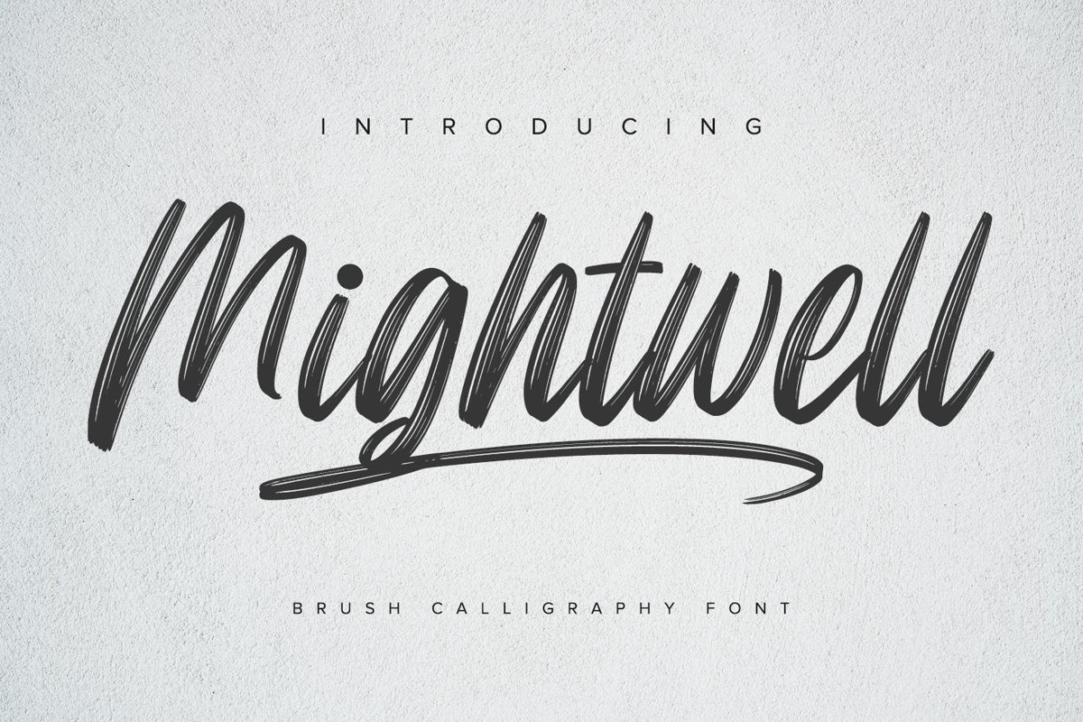Mightwell - Brush Font example image 1