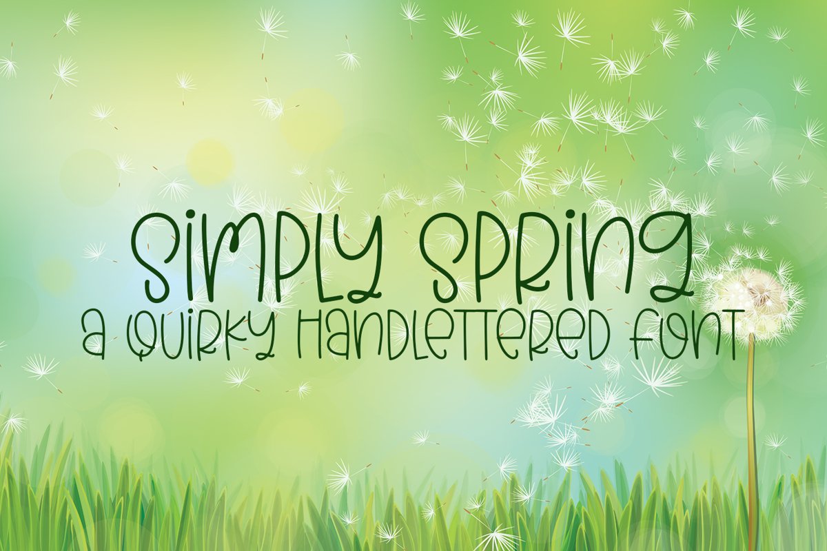 Simply Spring - A Quirky Hand-Lettered Font example image 1
