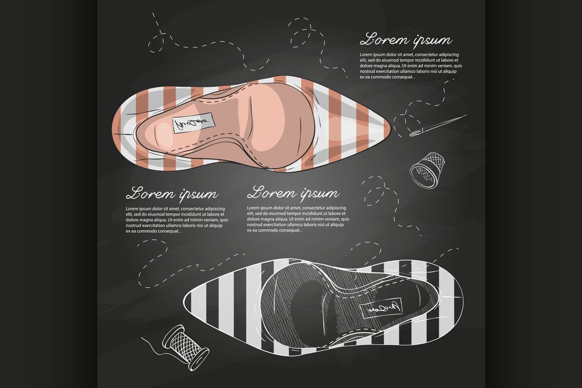 Fashion vector sketch womens shoes. example image 1