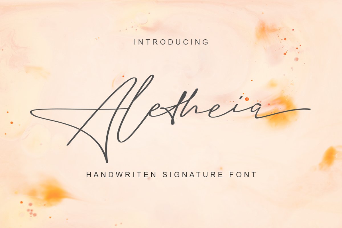 Aletheia | A Handwritten Signature Font example image 1