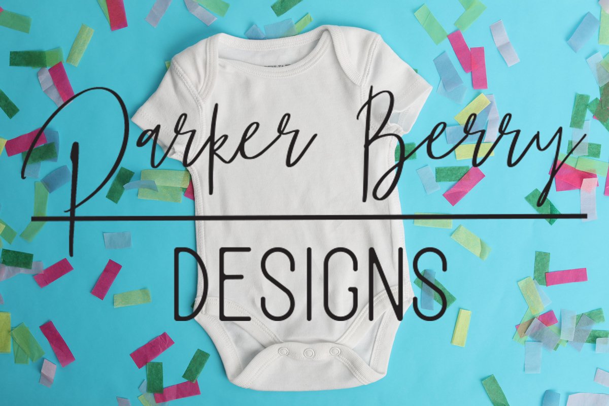 White Baby Bodysuit Mock up, Digital Download for svg design example image 1