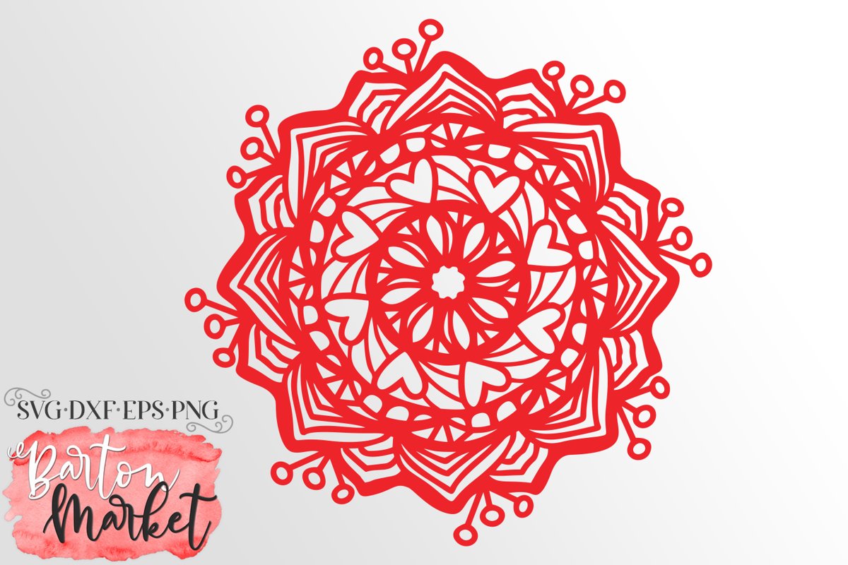 So In Love Mandala SVG DXF EPS PNG (550925) | Cut Files | Design Bundles
