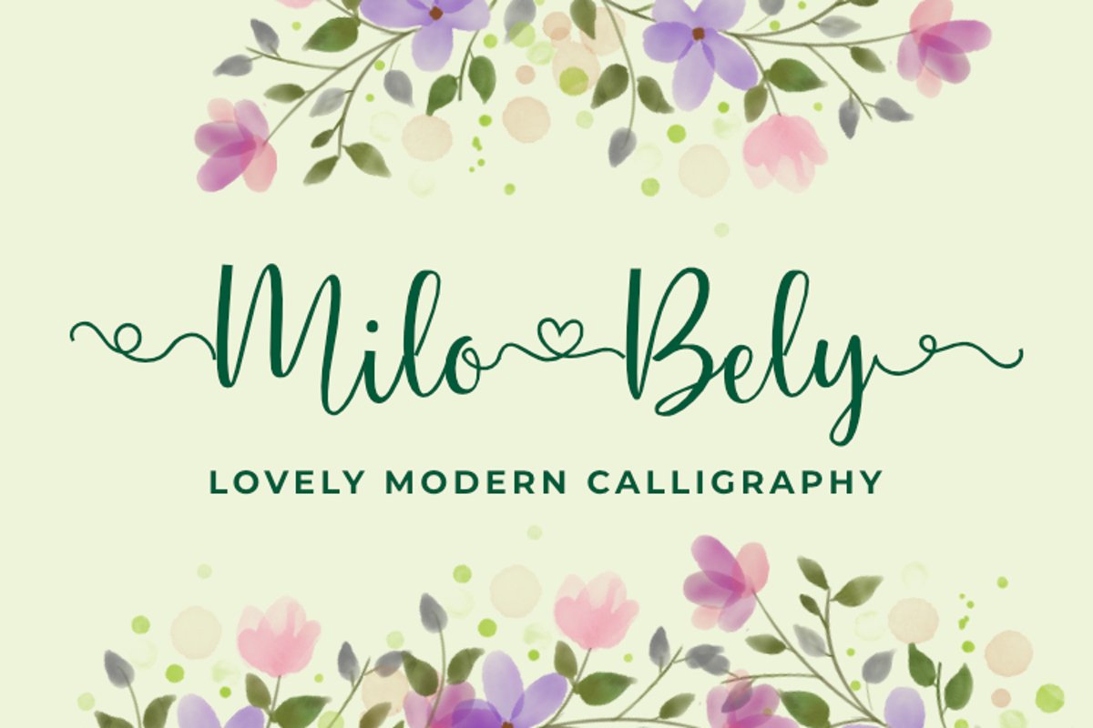 Milo Bely - Lovely Modern Calligraphy example image 1