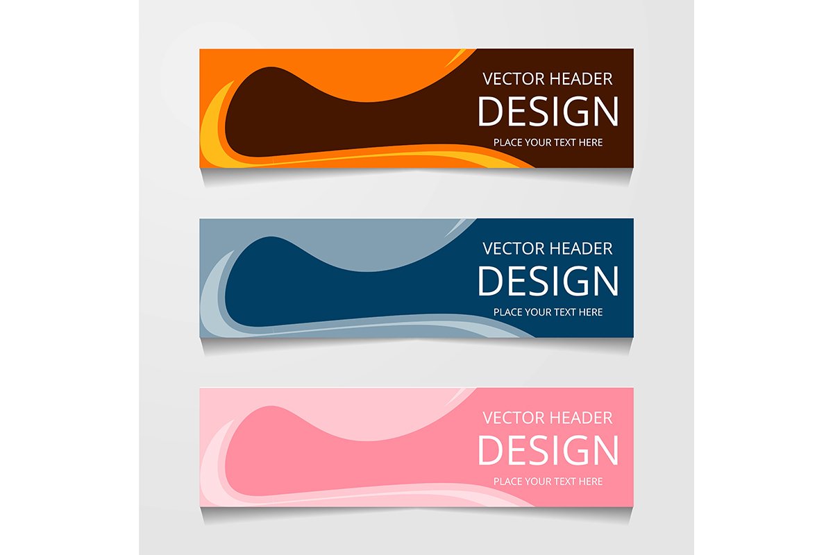 Abstract Web banner design background or header Templates example image 1