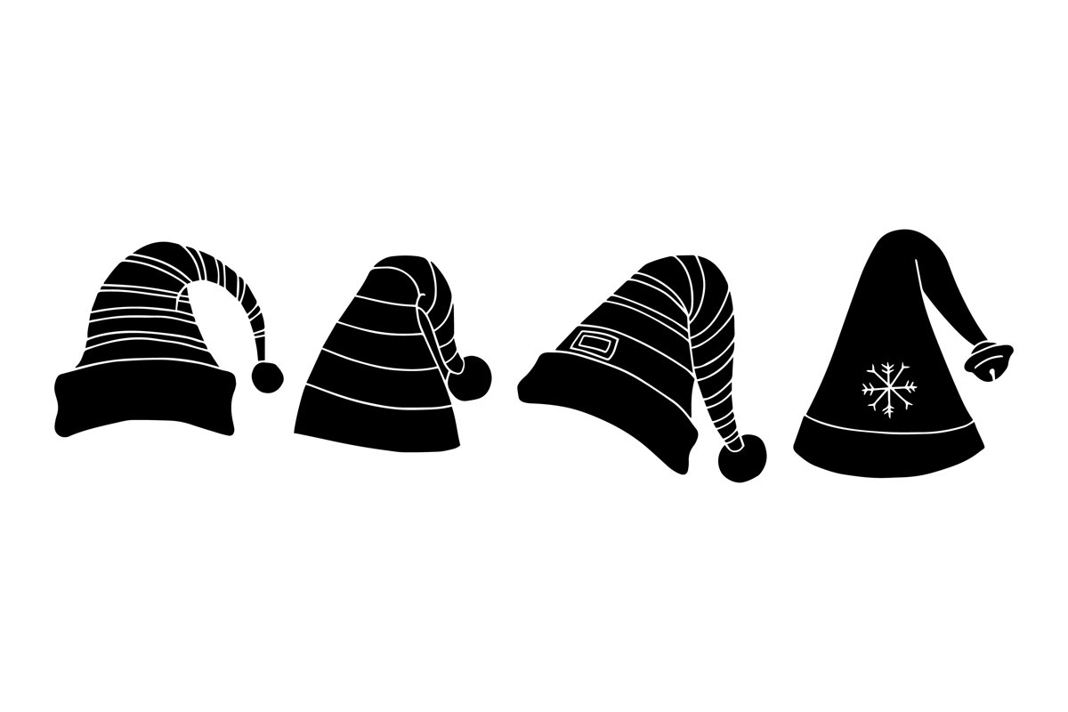 Santa Hat Silhouettes example image 1