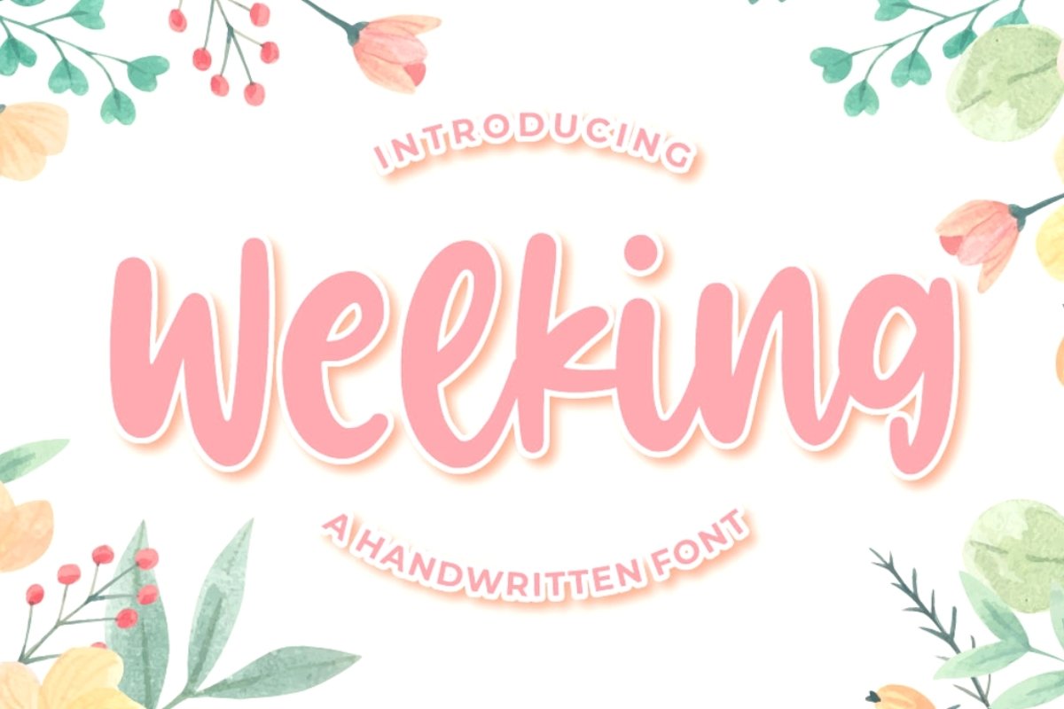 Welking - Handwritten Font example image 1