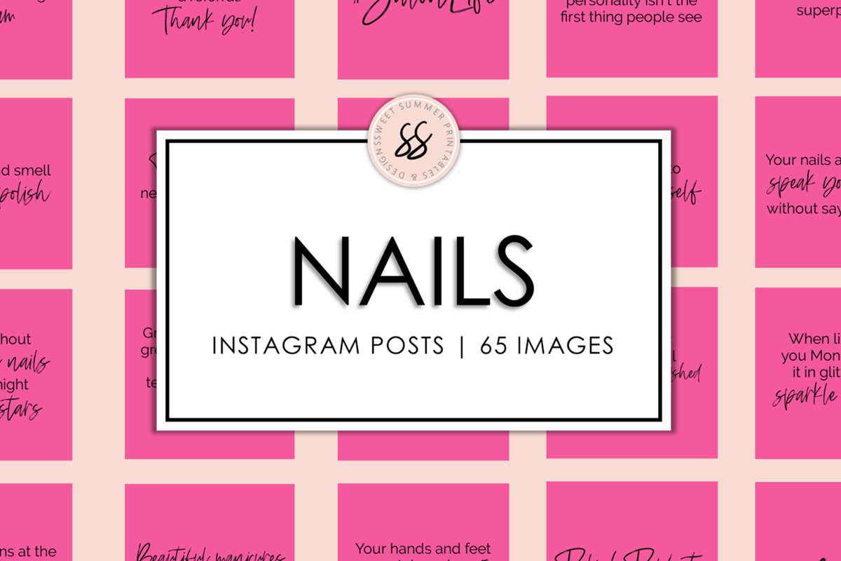 Nails Hot Pink Instagram Posts example image 1