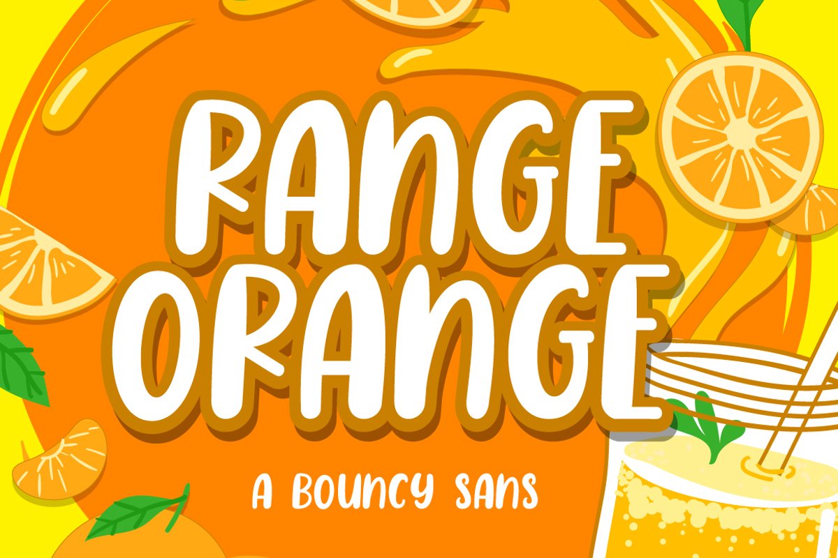 Range Orange - a Bouncy Sans example image 1