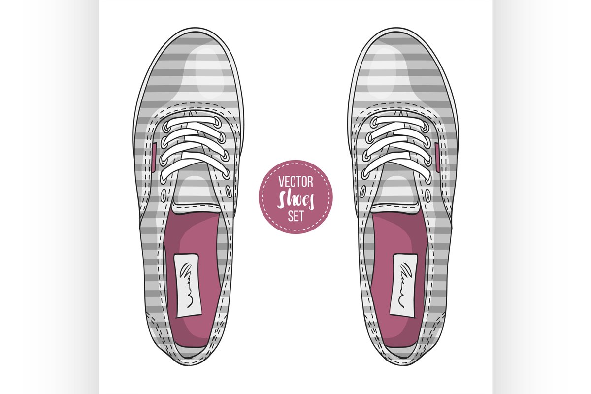 Fashion vector sketch womens shoes. example image 1