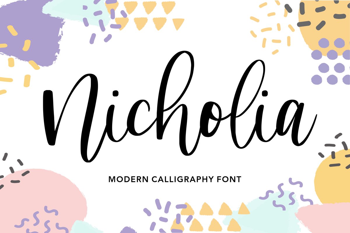 Nicholia Modern Calligraphy Font example image 1