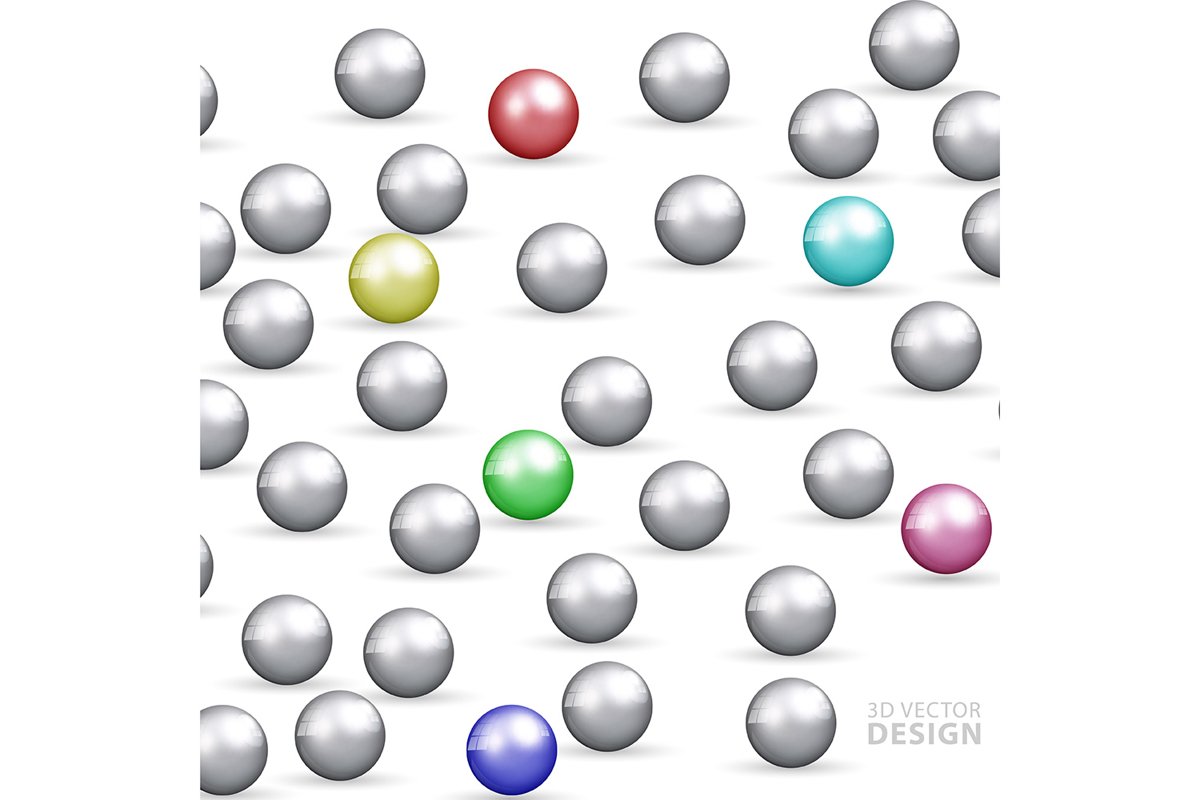 Abstract background design template. 3D sphere ball. vector example image 1