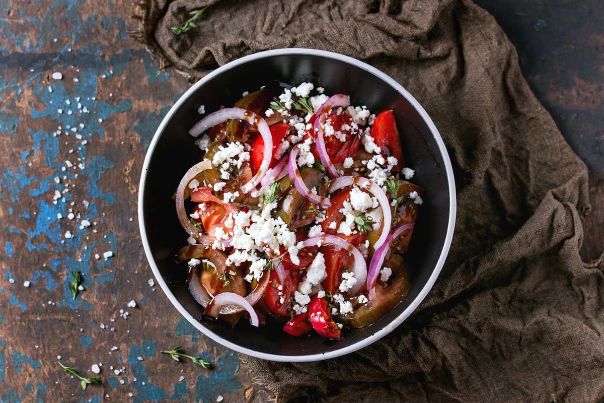 Tomatoes and onion salad example image 1