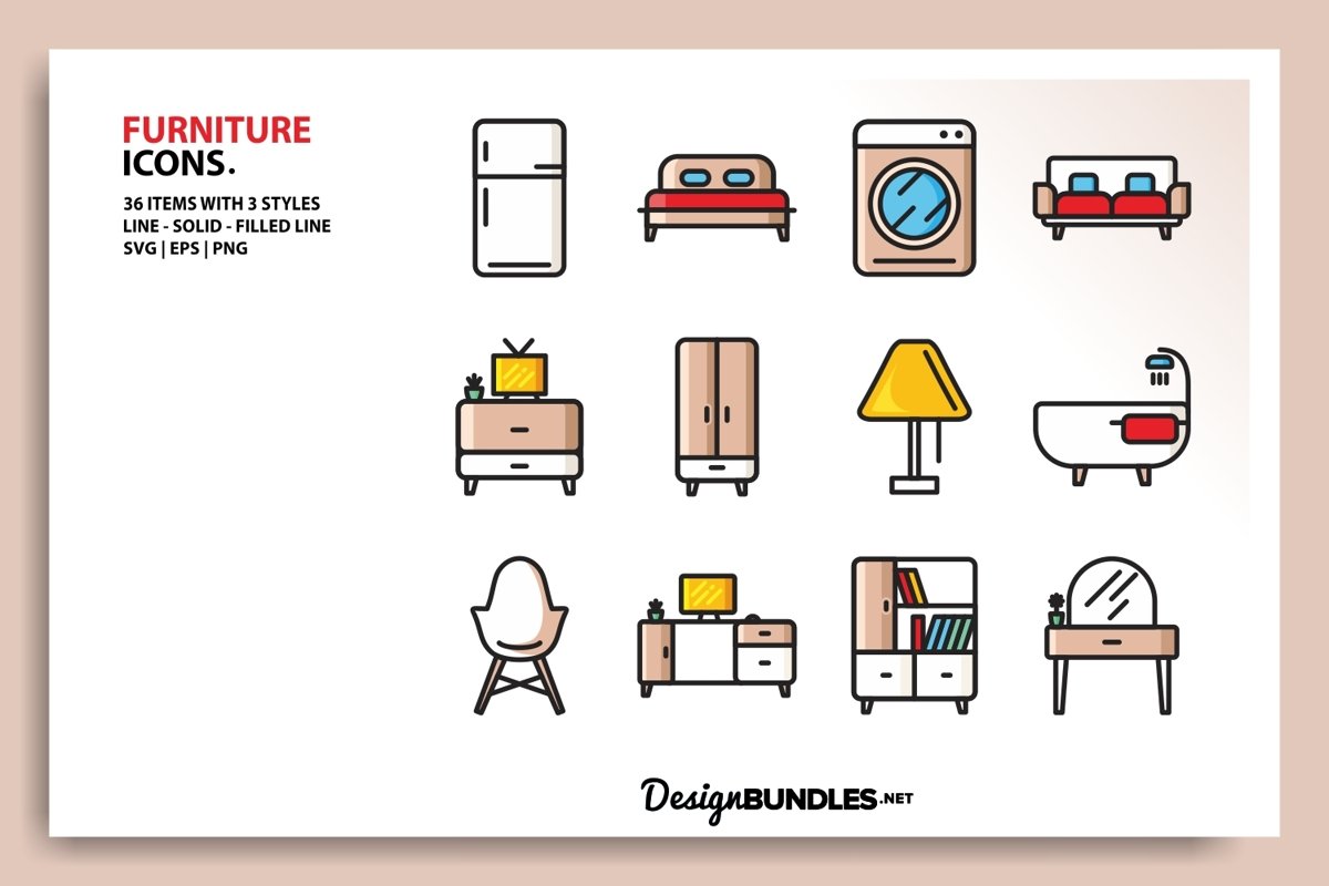 Furniture Icons example image 1