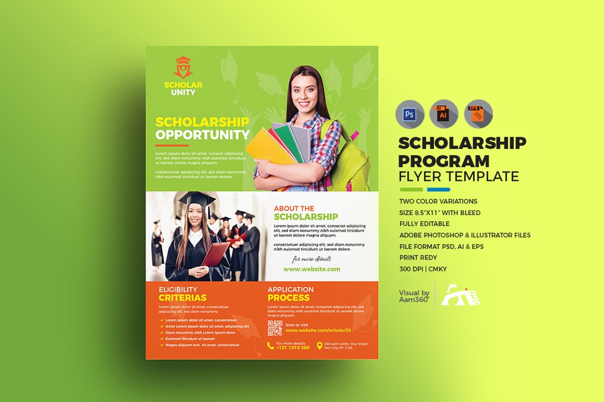 Scholarship Flyer Template example image 1