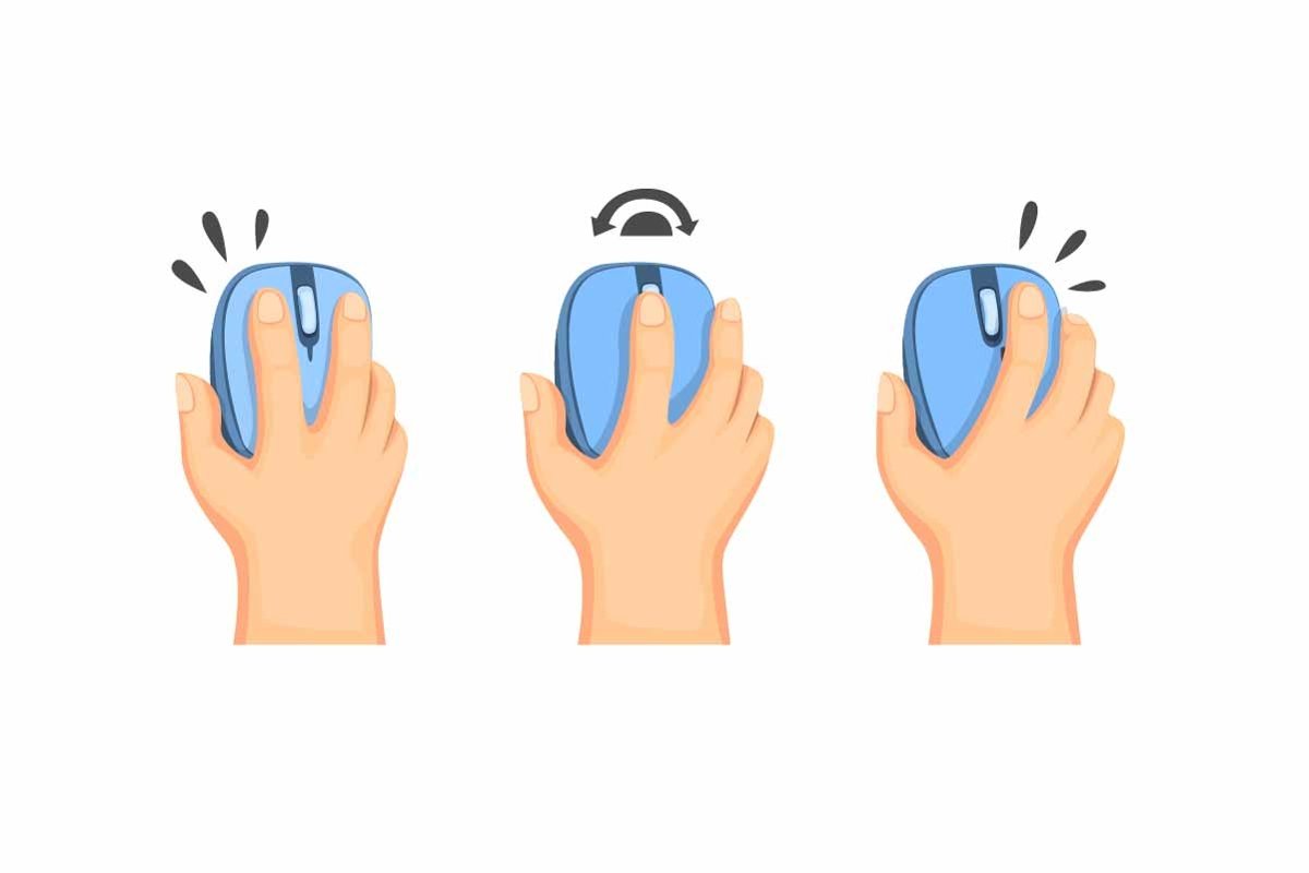 Hand holding Computer Mouse, Wireless Mouse Guide Instructio example image 1
