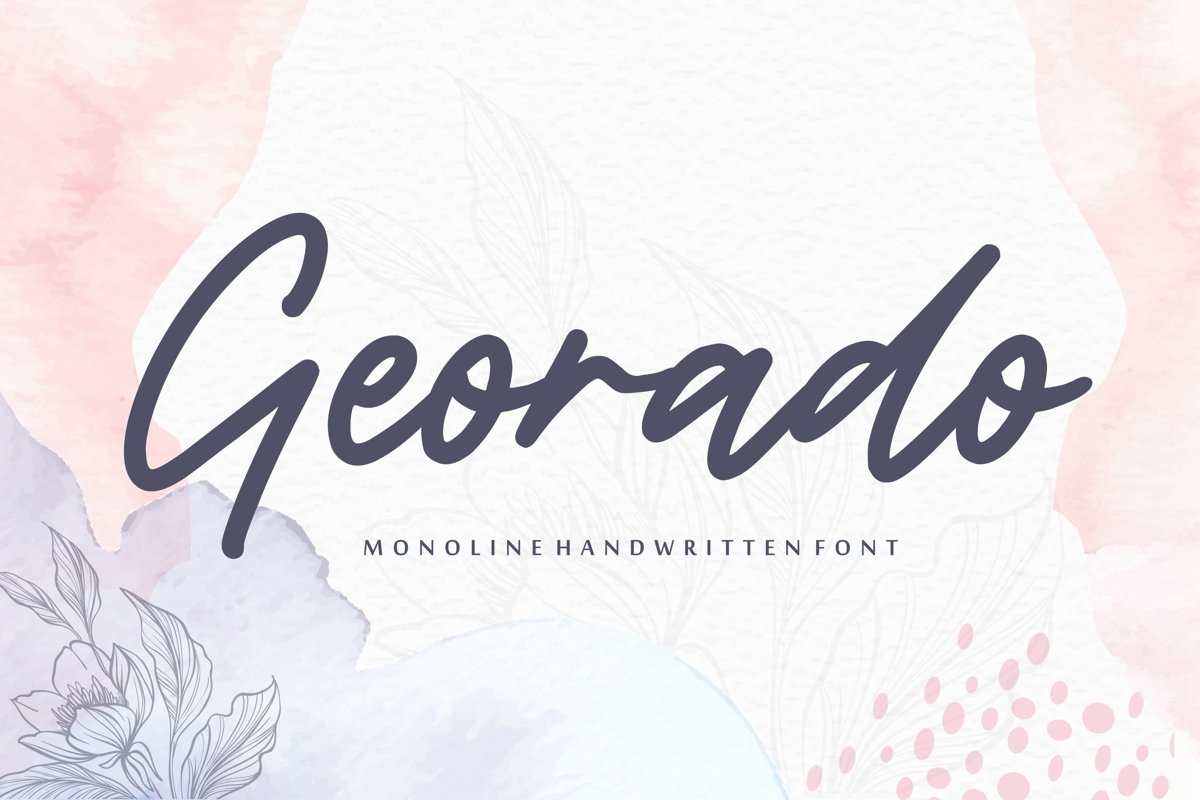 Georado Monoline Handwritten Font example image 1