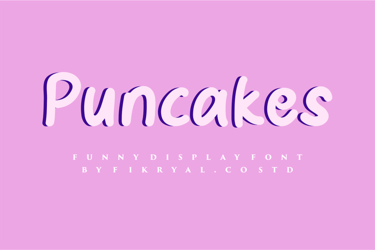 Puncake - funny font example image 1