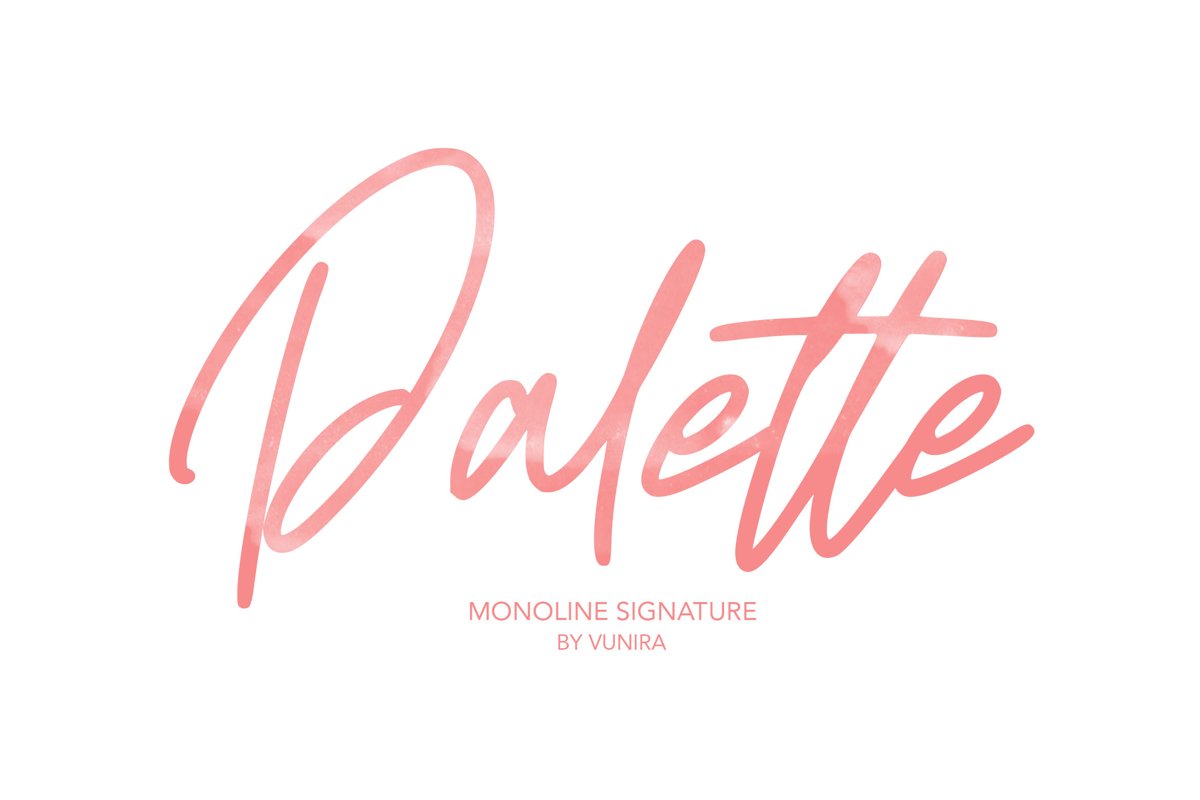 Palette | Monoline Signature Font example image 1
